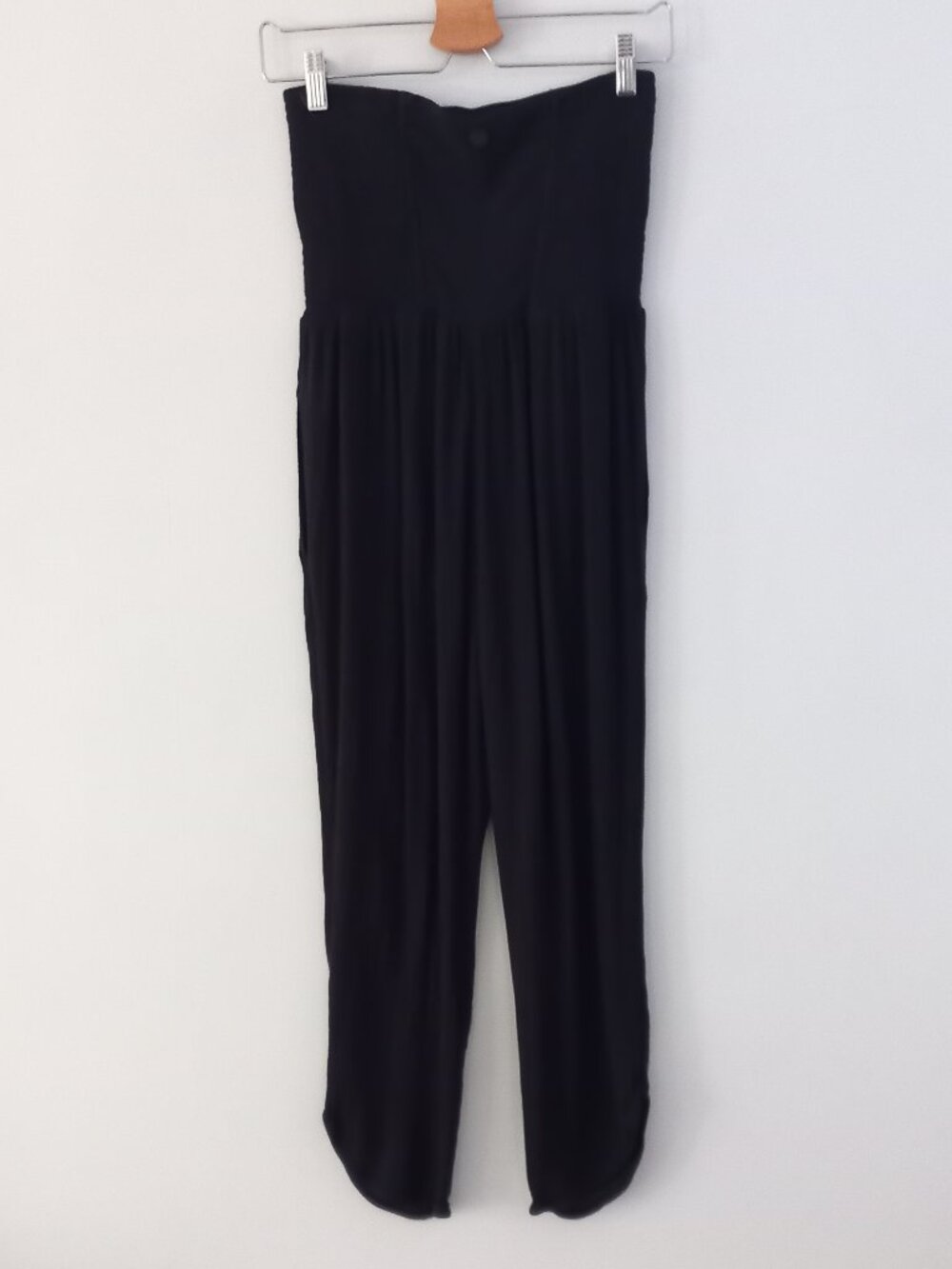 PRANA strapless jumpsuit with ruched tube top